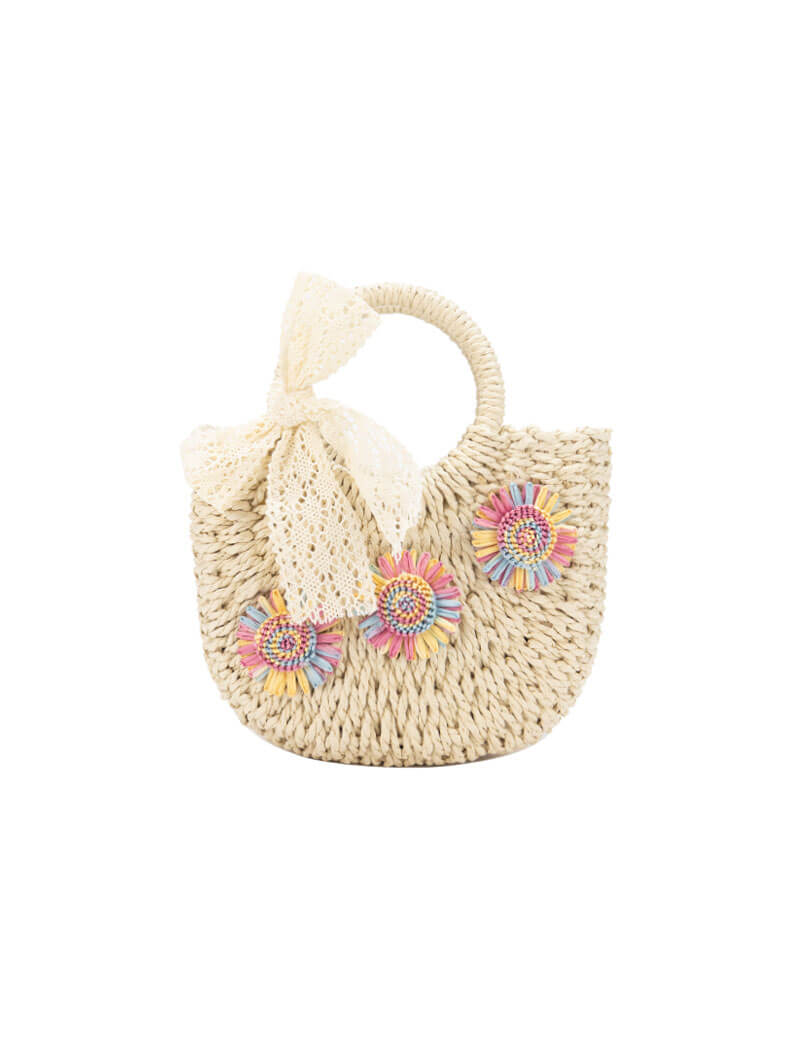 Sac en paille à détails